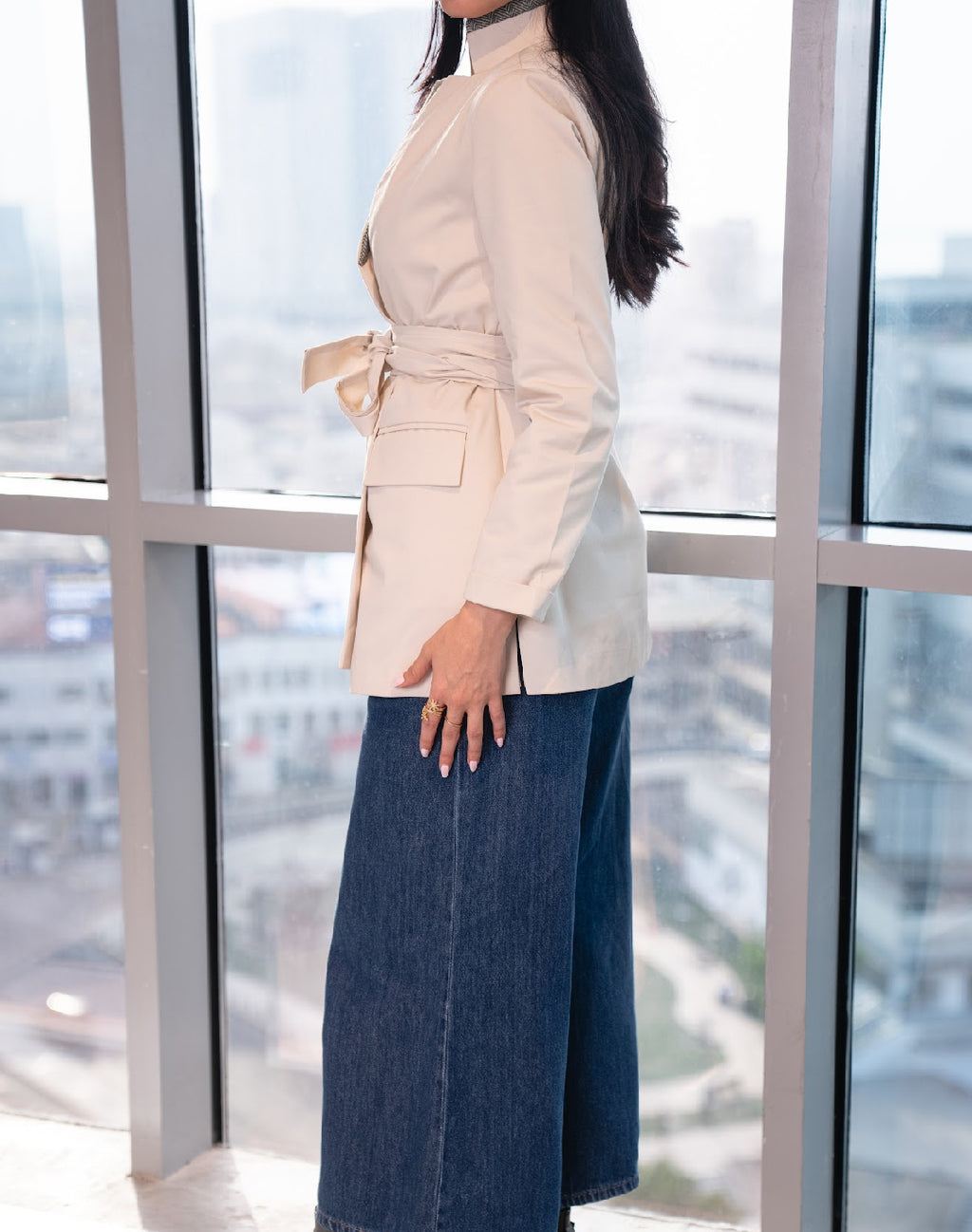 double collared blazer