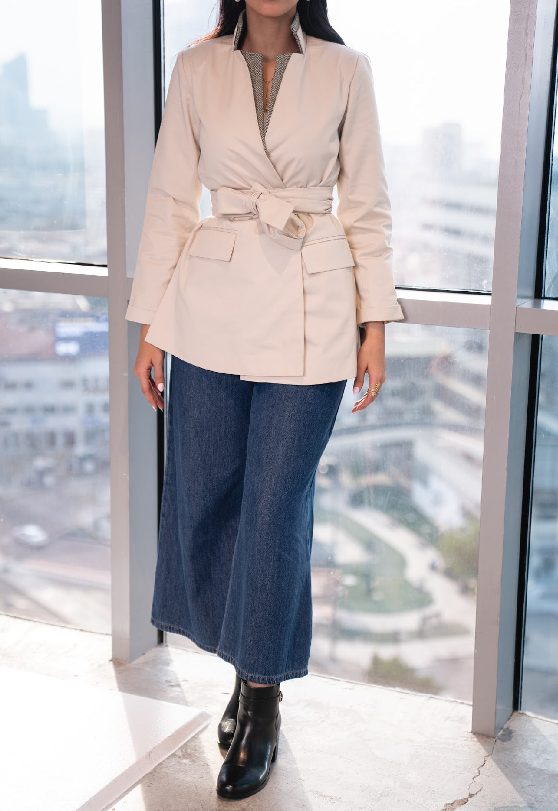 double collared blazer